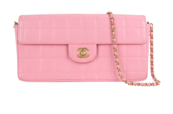 Chocolate Bar Flap Bag, Leather, Pink, 7356109(2002/2003), DB 3*